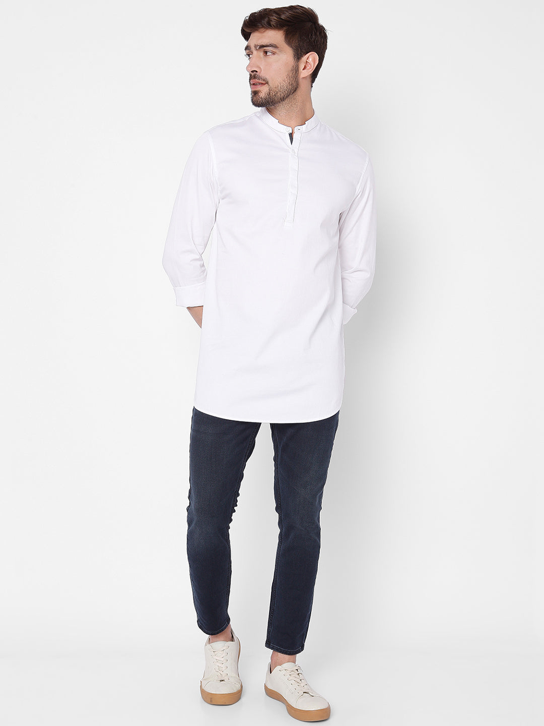 Spykar Men Cotton White Shirts