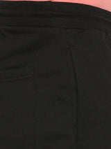 Men Premium Black Cotton Regular Fit Trackpant- Underjeans By Spykar