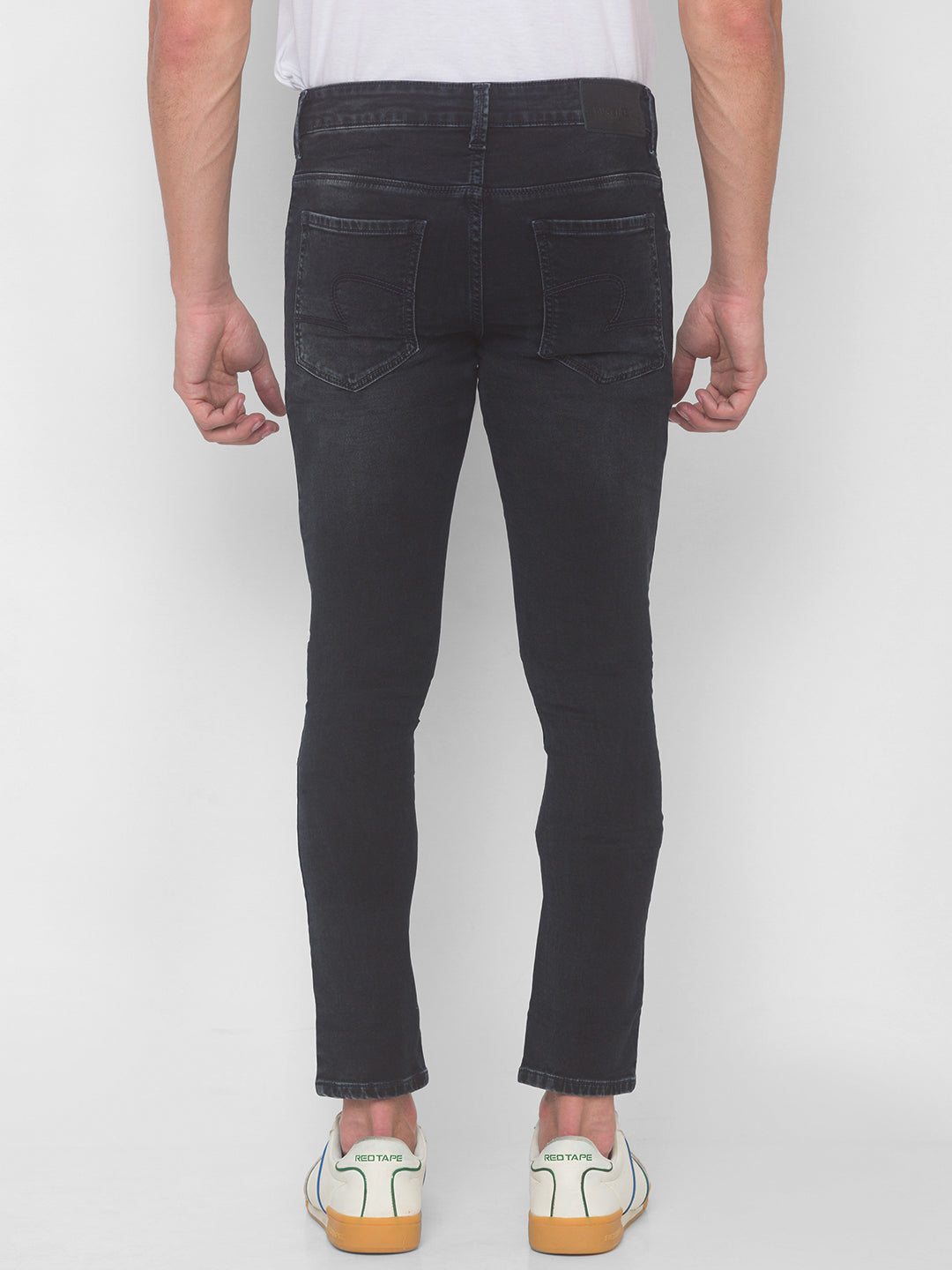 Spykar Men Black Cotton Slim Fit Tapered Length Jeans (Kano)