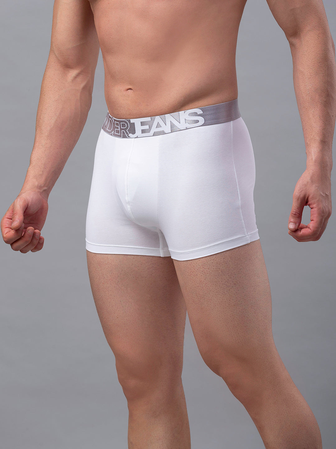 Underjeans By Spykar Men Premium Cotton Blend White Trunk - (Pack Of 2)