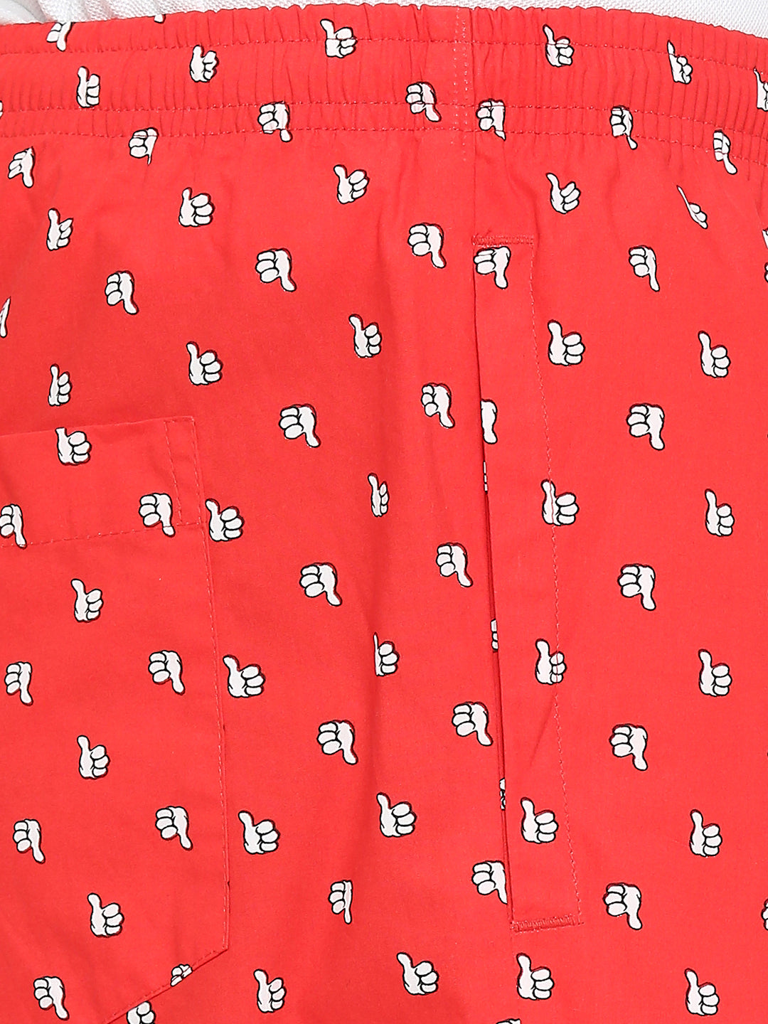 Men Premium Red Cotton Woven Pyjama - UnderJeans by Spykar