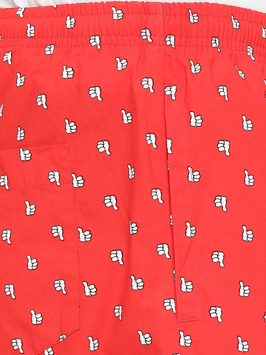 Men Premium Red Cotton Woven Pyjama - Underjeans By Spykar