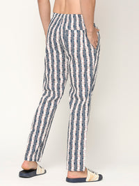 Men Premium Cotton Printed White Pyjama- Underjeans By Spykar