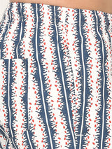 Men Premium Cotton Printed White Pyjama- Underjeans By Spykar