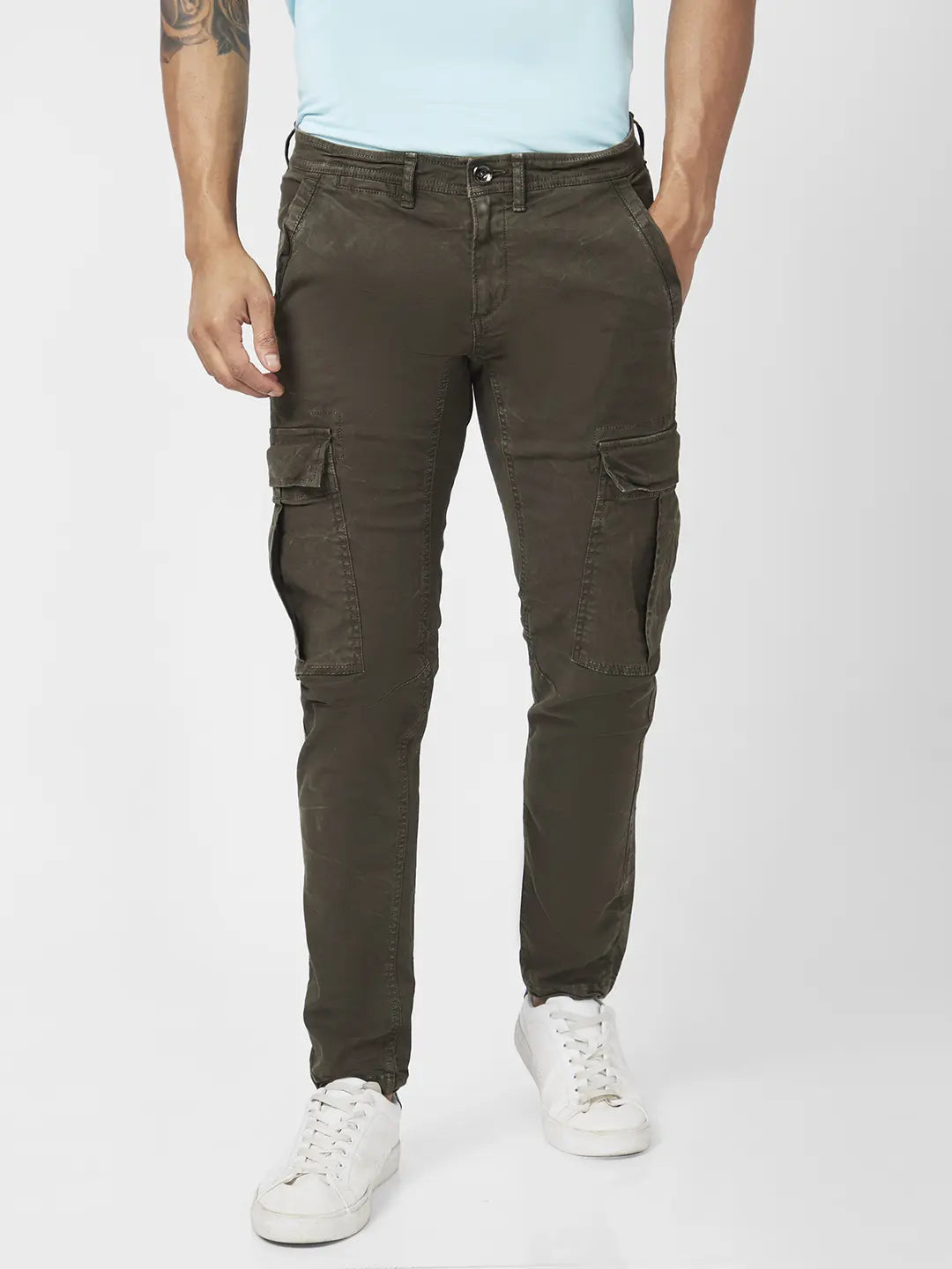 Stylish and Comfortable Men's Olive Green Cargo Pants