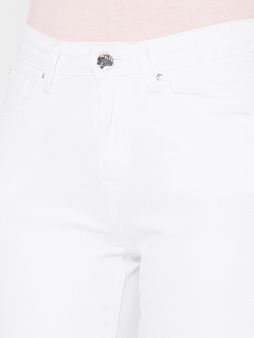 Spykar Women White Solid Skinny Mid-Rise Jeans (Adora)