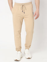 Underjeans by Spykar Men Premium Knitted Beige Trackpant