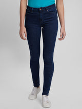 Spykar Women Dark Blue Lycra Super Skinny Fit Ankle Length Jeans (Alexa)