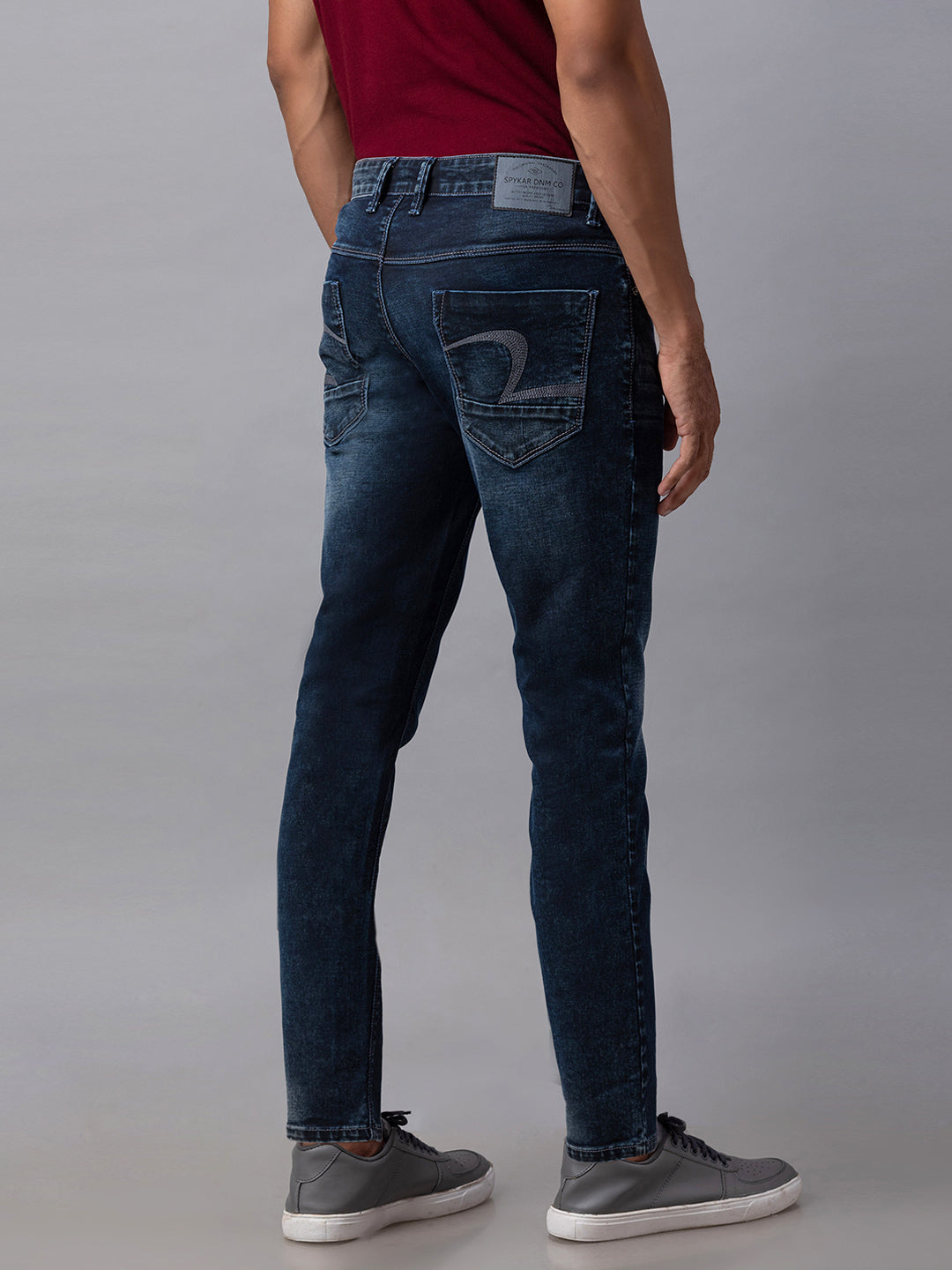 Spykar Men Blue Cotton Slim Fit Tapered Length Jeans (Kano)