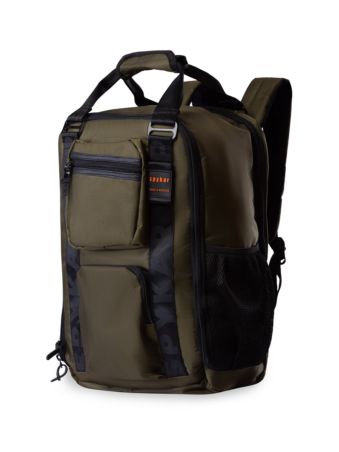 Spykar Men Olive Polyester Backpack