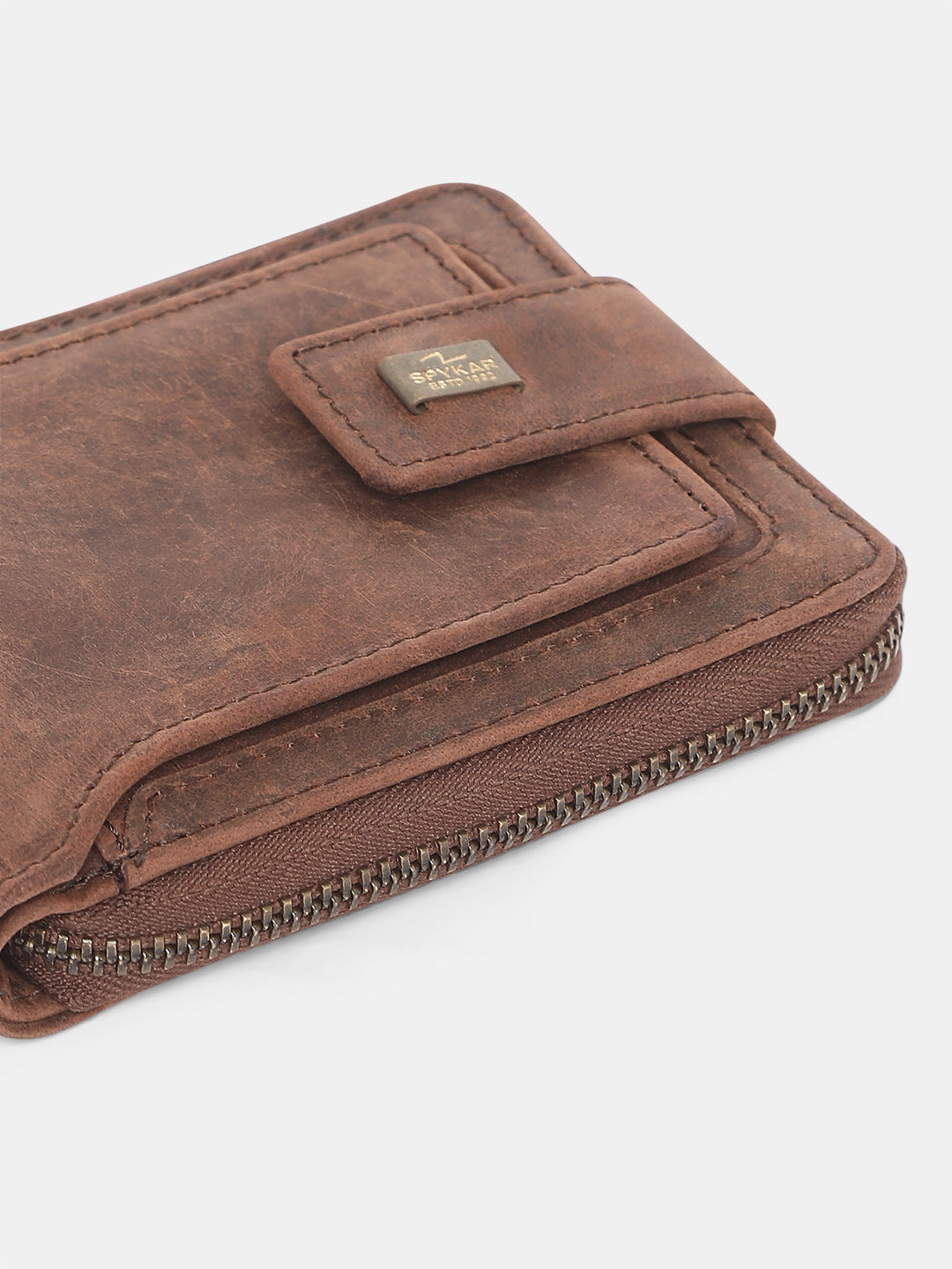 Spykar Men Brown Leather Wallet