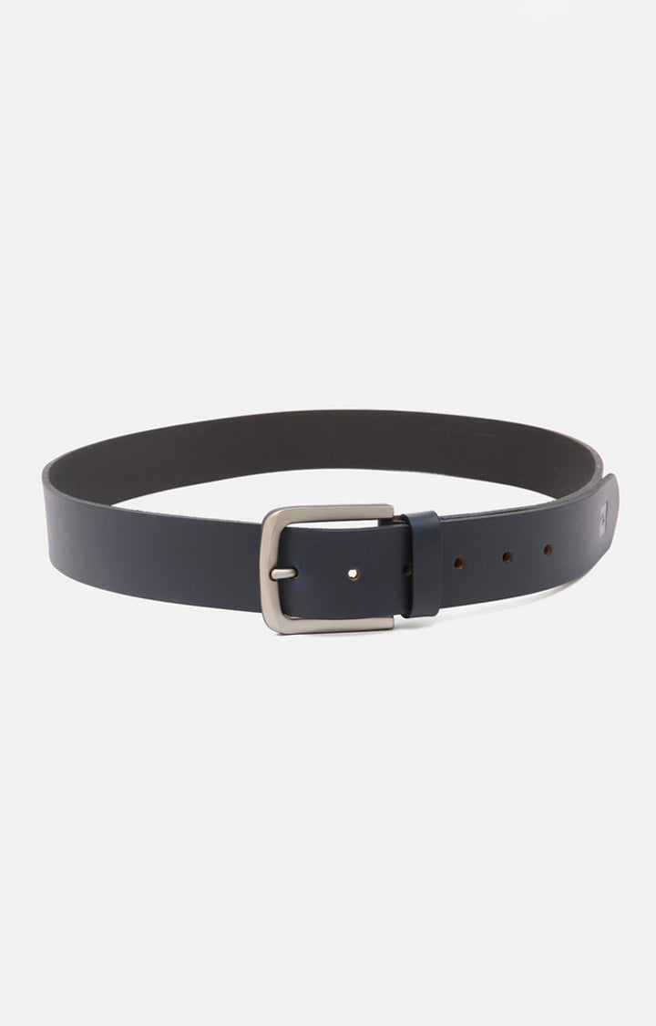 Spykar Men Navy Blue Genuine Leather Belt