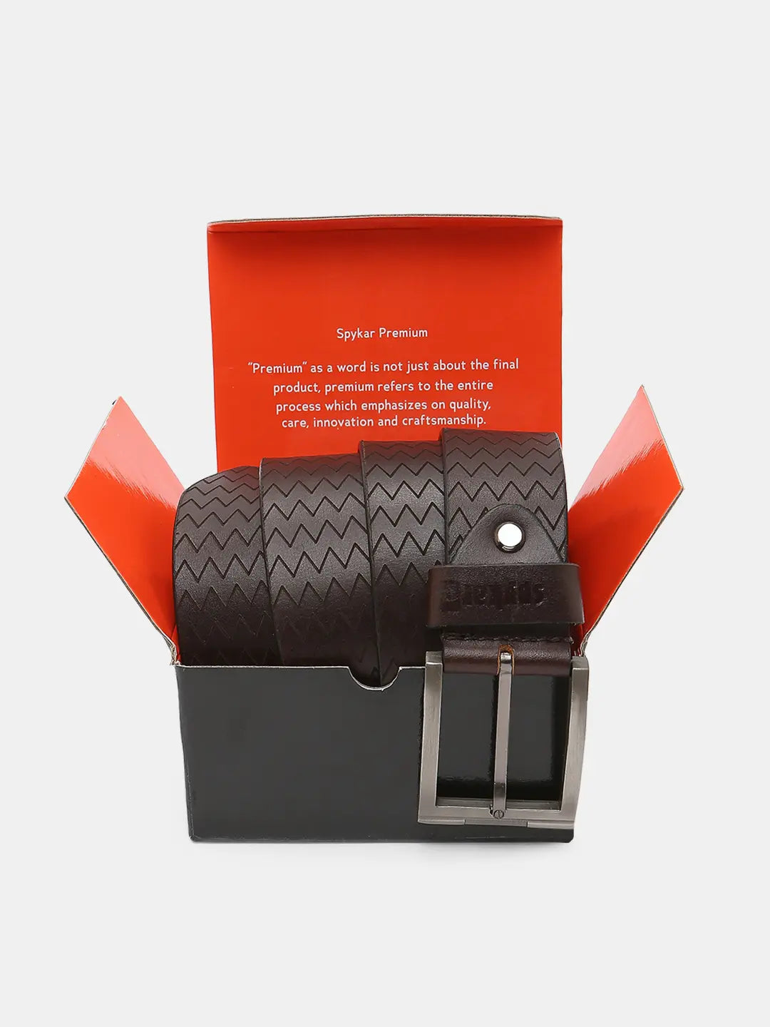 Spykar Black Leather Belt & Wallet Combo