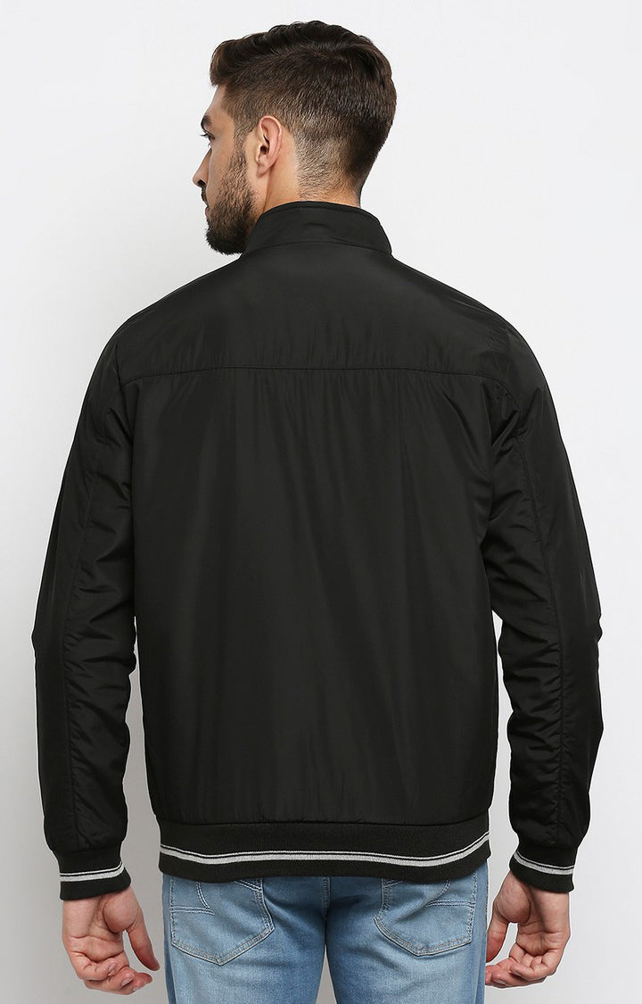 Spykar Black Polyester Men Jacket