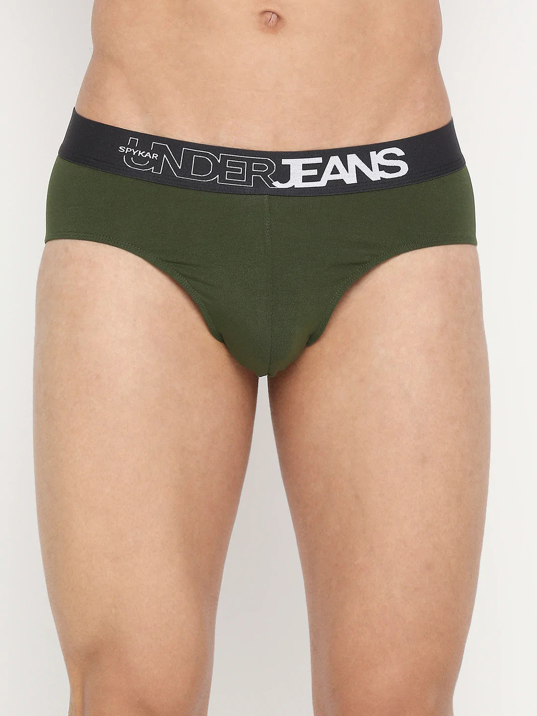 Men Premium Assorted Cotton Blend Brief Pack Of 2- Underjeans By Spykar