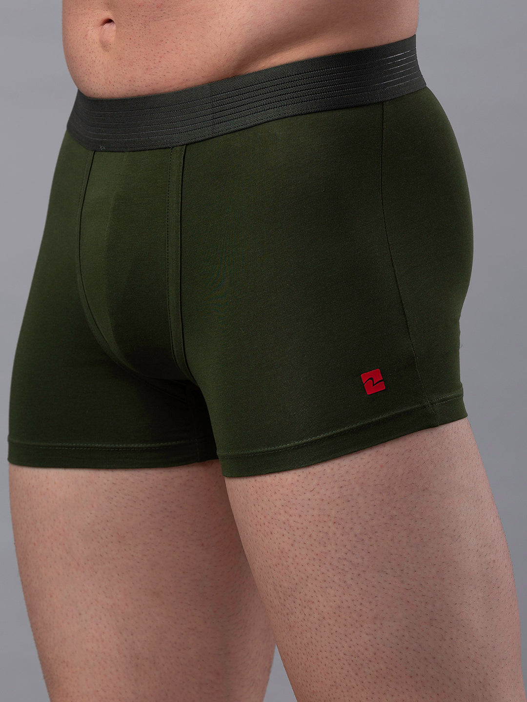 Underjeans By Spykar Men Premium Olive Cotton Blend Trunk