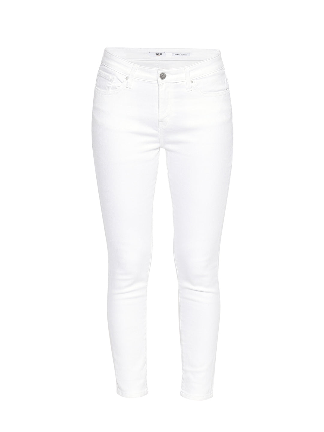 Spykar Women White Cotton Skinny Fit Regular Length Jeans (Adora)