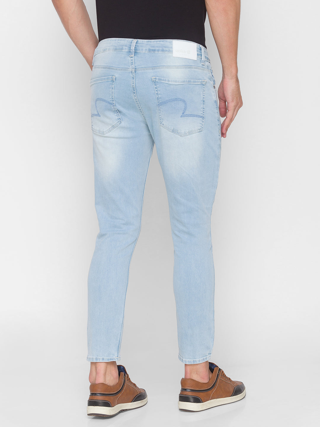 Spykar Men Blue Cotton Slim Fit Tapered Length Jeans (Kano)