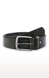 Spykar Men Olive Genuine Leather Belt