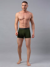Underjeans By Spykar Men Premium Olive Cotton Blend Trunk