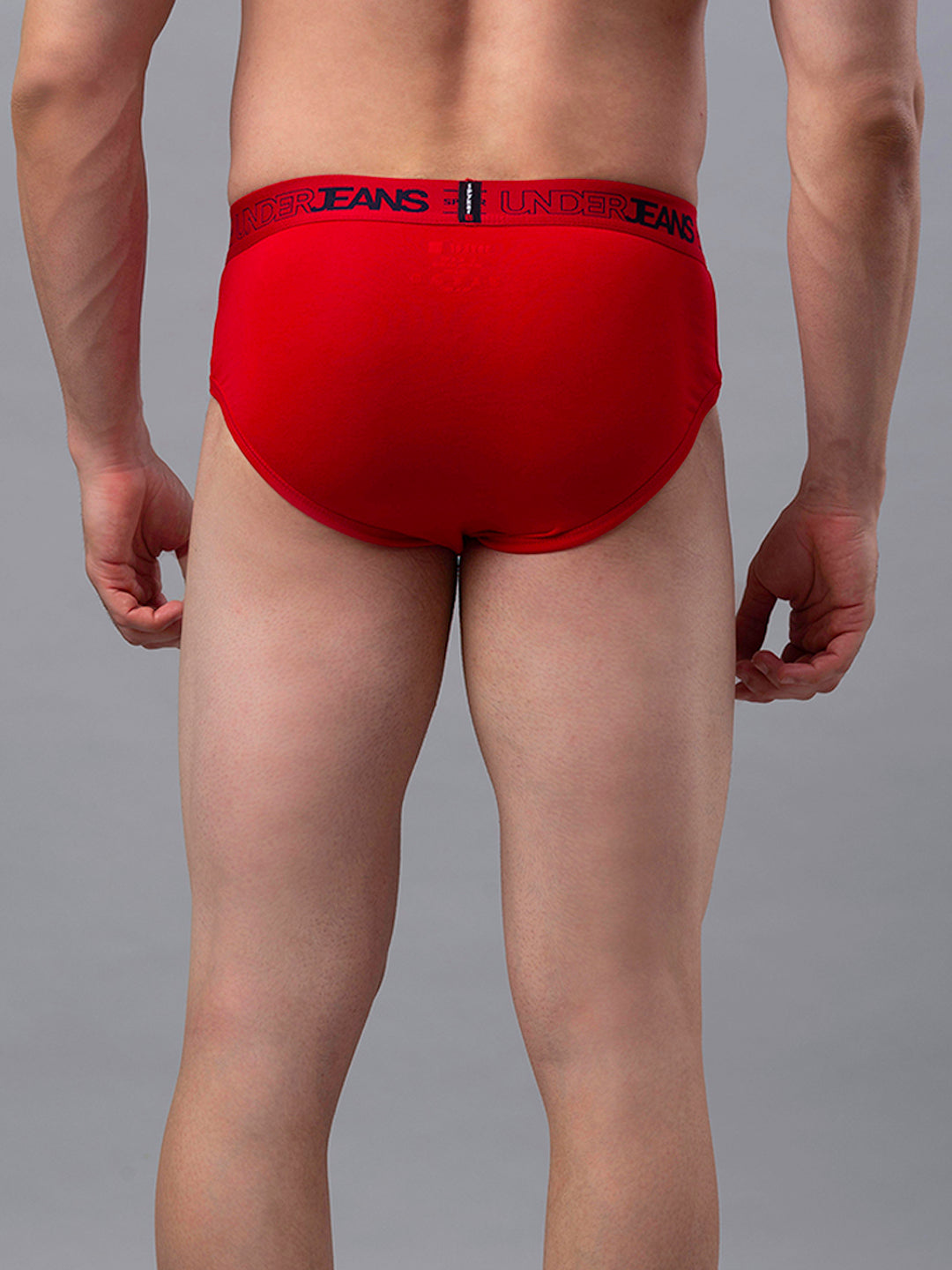 Underjeans By Spykar Men Premium Cotton Blend Red Brief