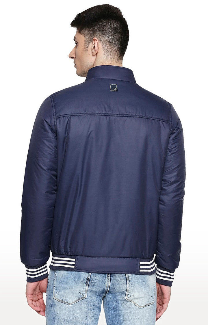 Spykar Blue Polyester Regular Fit Jacket For Men