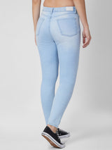 Spykar High Rise  Skinny Fit Blue Jeans For Women