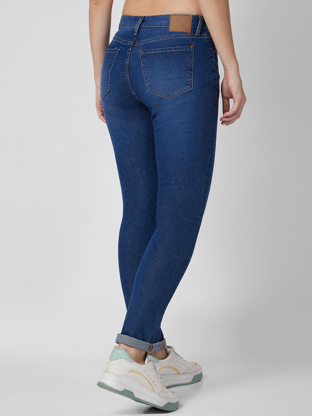 Spykar High Rise  Skinny Fit Blue Jeans For Women