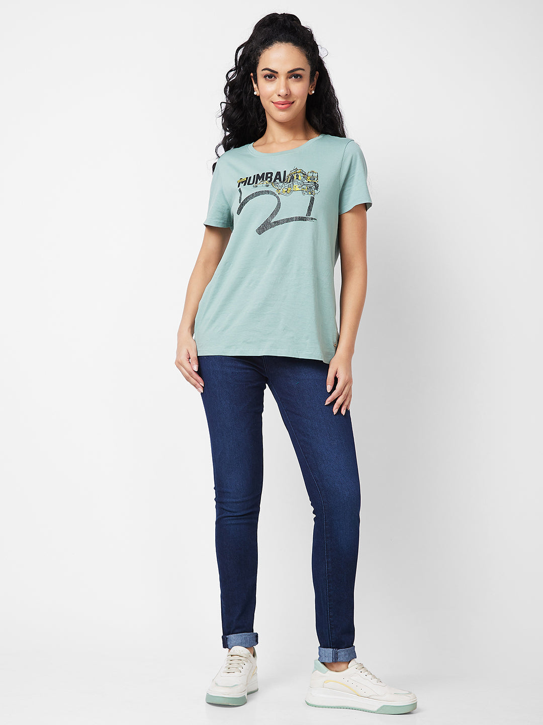 Spykar High Rise  Skinny Fit Blue Jeans For Women