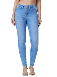 Spykar High Rise  Super Slim Fit Blue Jeans For Women