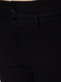 Spykar High Rise  Super Slim Fit Black Jeans For Women