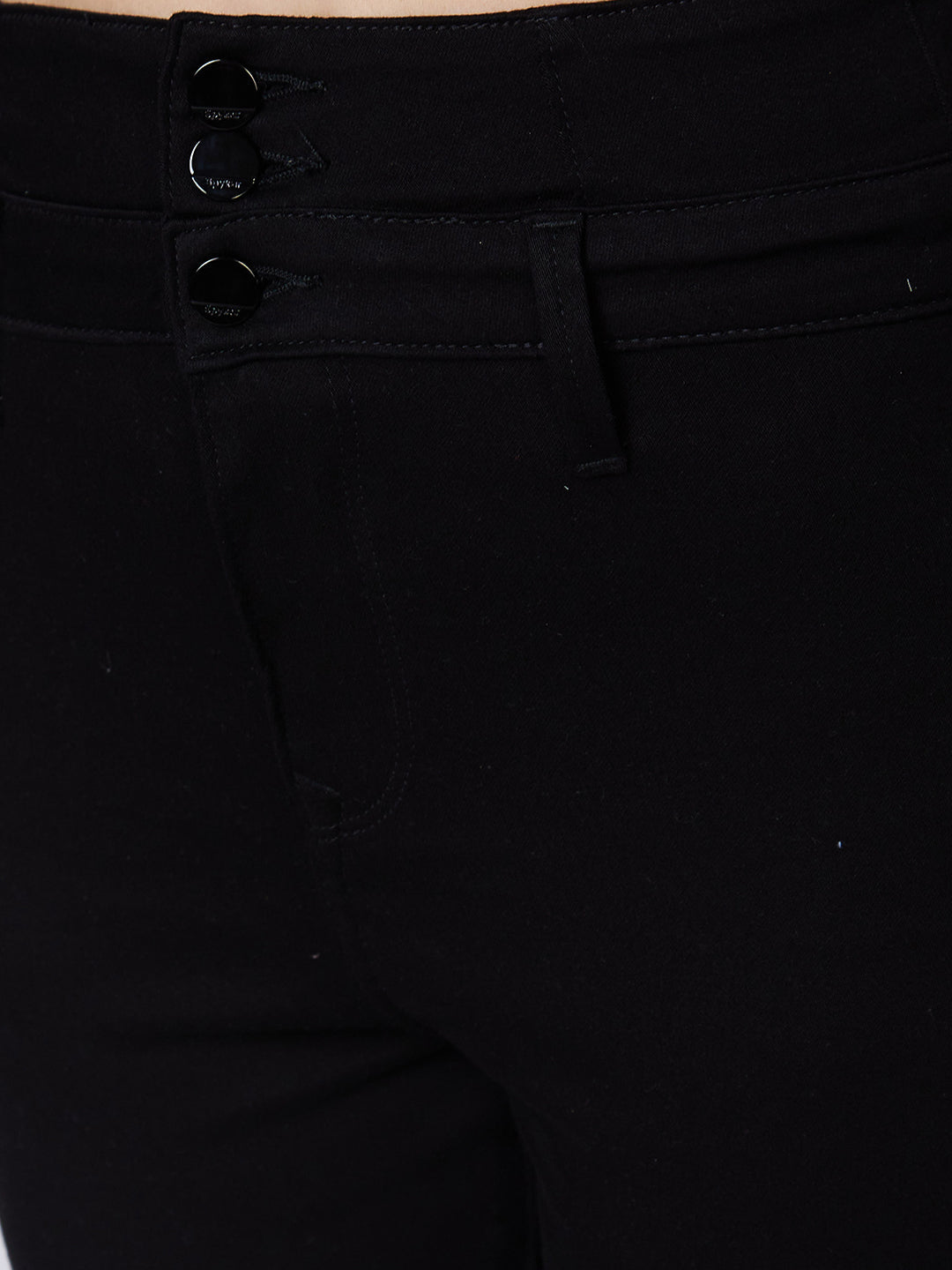 Spykar High Rise  Super Slim Fit Black Jeans For Women
