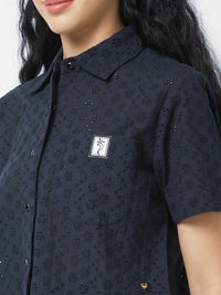 Spykar Black Solid Shirt For Women