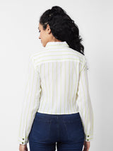 Spykar YELLOW Stripes Shirt For Women
