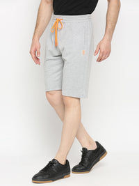 Men Premium Grey Cotton Blend Shorts - Underjeans By Spykar