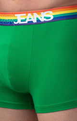 Underjeans By Spykar Men Green Solid Trunks