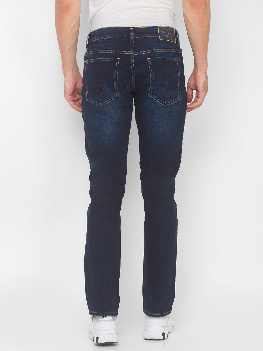 Spykar Men Blue Cotton Regular Fit Narrow Length Jeans (Rover)