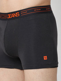 Underjeans By Spykar Men Premium Grey & White Cotton Blend Regular Fit Trunk - Pack Of 2