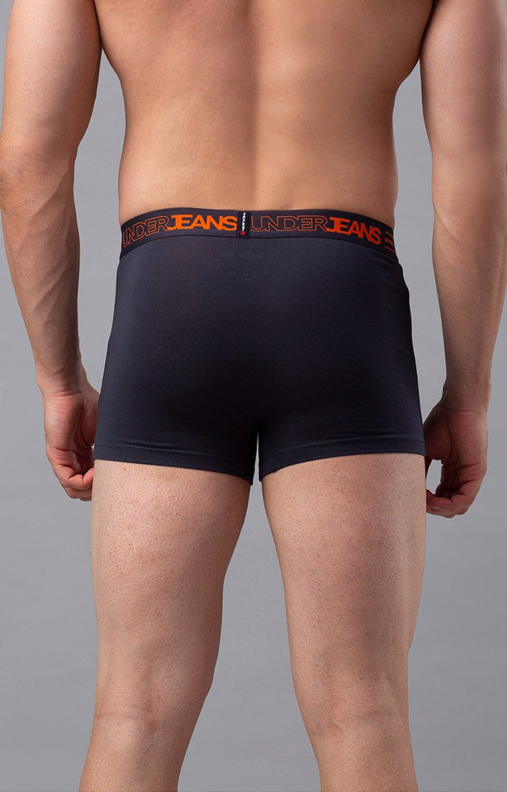 Underjeans By Spykar Men Grey Solid Trunks