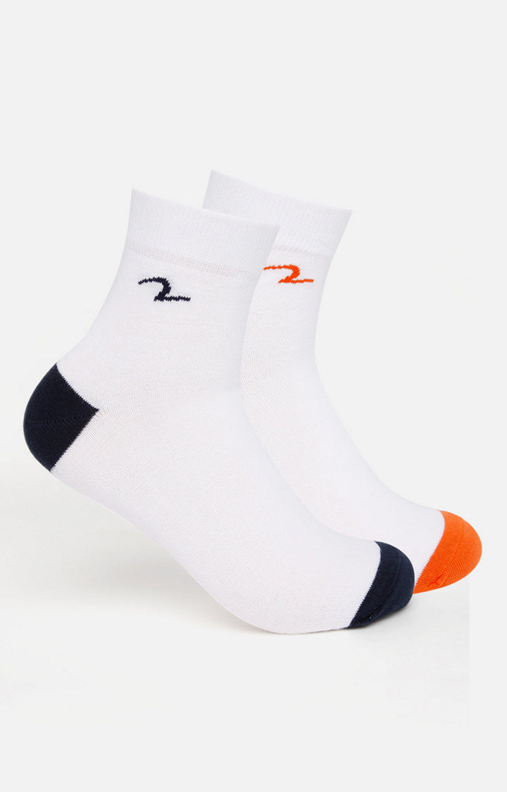 Spykar Orange & Navy Solid Ankle Length Socks