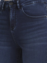 Spykar Women Dark Blue Lycra Skinny Fit Regular Length Clean Look Jeans -(Adora)