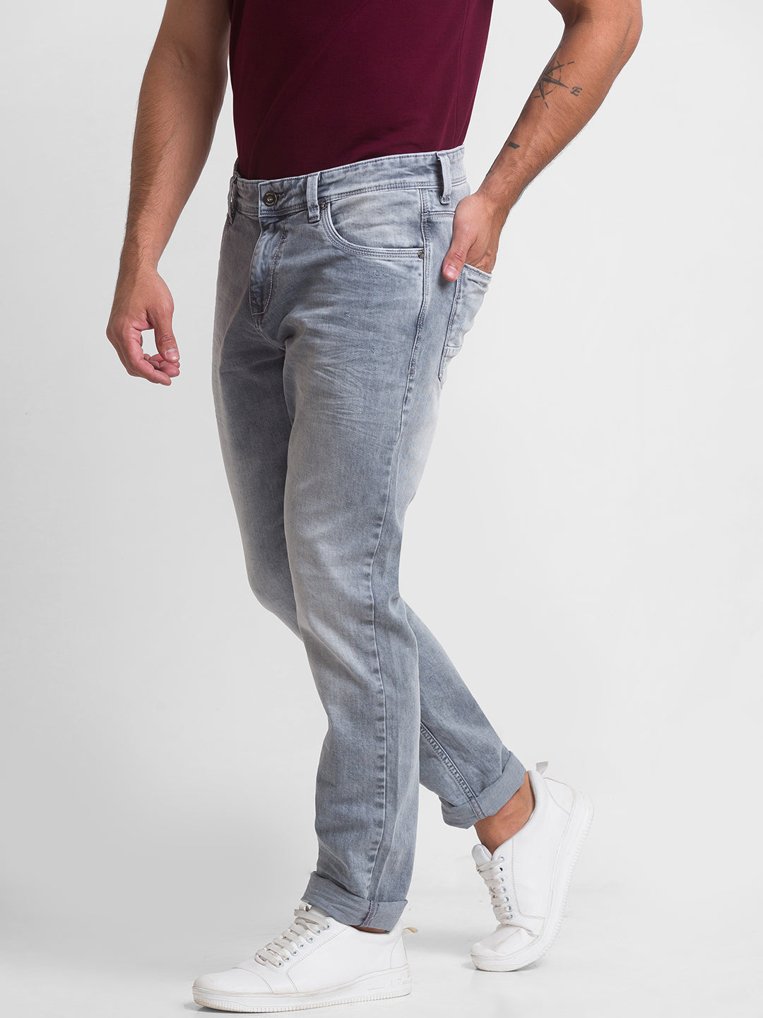 Spykar grey store skinny fit jeans