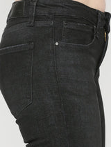 Spykar Women Black Lycra Slim Fit Narrow Length Low Distress High Rise Jeans - (Alicia)