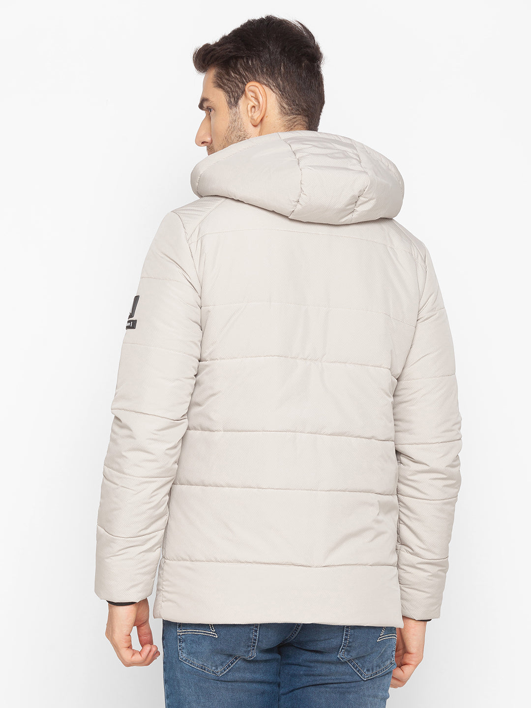 Spykar White Polyester Men Jacket