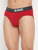 Men Premium Assorted Cotton Blend Brief Pack Of 2- Underjeans By Spykar