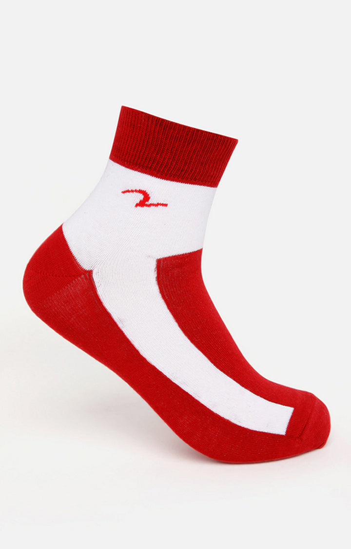 Spykar Black & Red Solid Ankle Length Socks