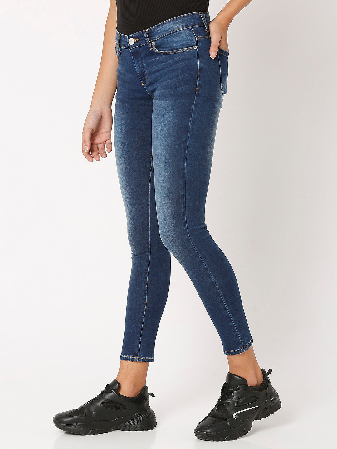 Spykar Women Blue Cotton Super Skinny Regular Length Jeans - (Alicia)