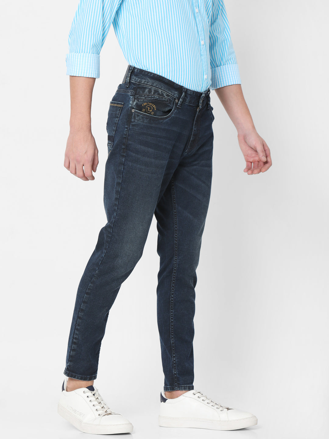 Spykar Blue Slim Fit Jeans For Mens