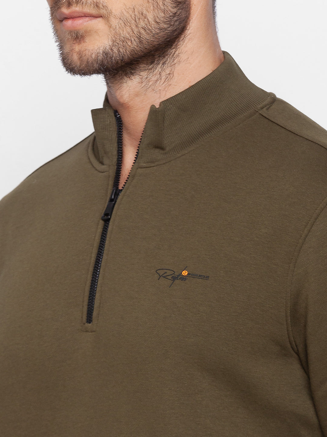 Spykar Green Cotton Sweatshirt For Men