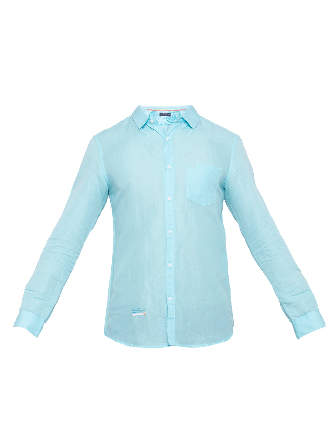 Spykar Men Aqua Cotton Slim Fit Shirt